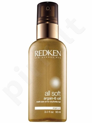 Redken All Soft, Argan-6 Oil, plaukų aliejus ir serumas moterims, 90ml