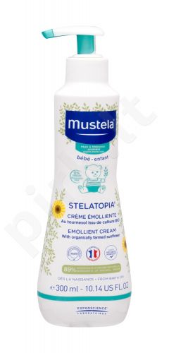 Mustela Bébé Stelatopia, Emollient Cream, kūno kremas vaikams, 300ml