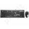 Rinkinys: klaviatūra + pelė A4-Tech KM-72620D USB, US Juoda