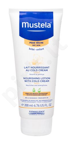 Mustela Bébé, Nourishing Lotion With Cold Cream, kūno losjonas vaikams, 200ml