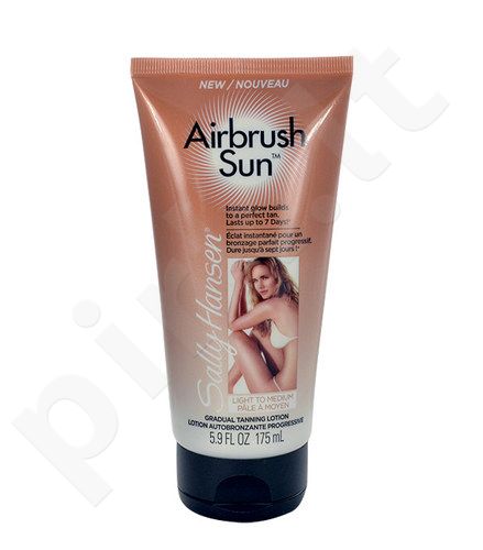 Sally Hansen Airbrush Sun, Gradual Tanning Lotion, savaiminio įdegio produktas moterims, 175ml, (02 Medium To Tan)