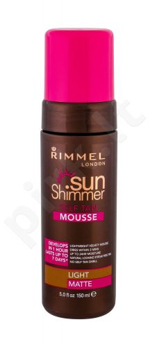 Rimmel London Sun Shimmer, Self Tan, savaiminio įdegio produktas moterims, 150ml, (Light)
