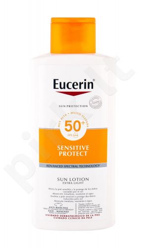 Eucerin Sun Sensitive Protect, Sun Lotion, Sun kūno losjonas moterims ir vyrams, 400ml