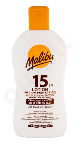 Malibu Lotion, SPF15, Sun kūno losjonas moterims ir vyrams, 400ml