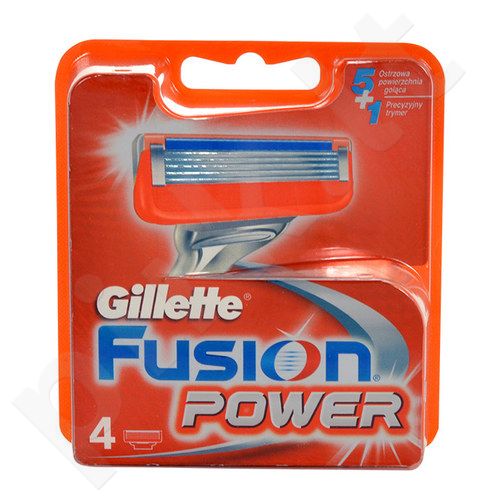 Gillette Fusion Power, skutimosi peiliukų galvutės vyrams, 4pc