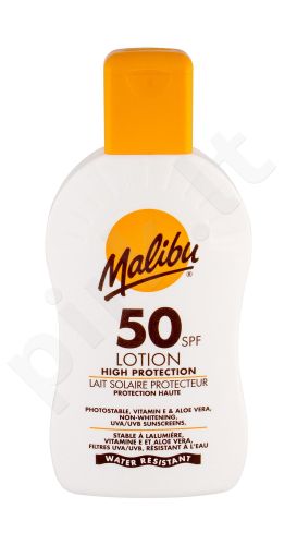 Malibu Lotion, SPF 50, Sun kūno losjonas moterims ir vyrams, 200ml