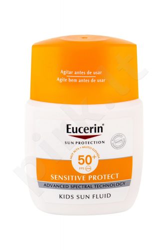 Eucerin Sun Kids Sensitive Protect, Sun Fluid, Sun kūno losjonas vaikams, 50ml