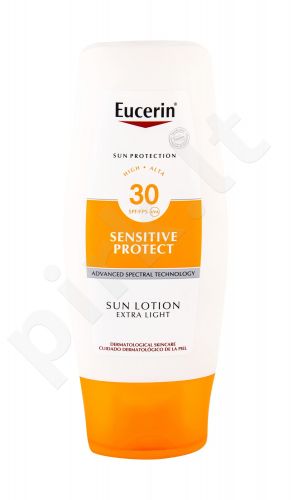 Eucerin Sun Sensitive Protect, Sun Lotion, Sun kūno losjonas moterims ir vyrams, 150ml