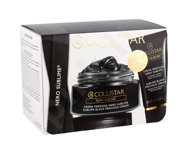 Collistar Sublime Black Precious Cream, Nero Sublime, rinkinys dieninis kremas moterims, (Daily Facial Care 50 ml + Daily Facial Care 25 ml)