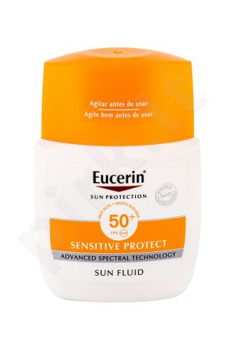 Eucerin Sun Sensitive Protect, Sun Fluid Mattifying, veido apsauga nuo saulės moterims ir vyrams, 50ml