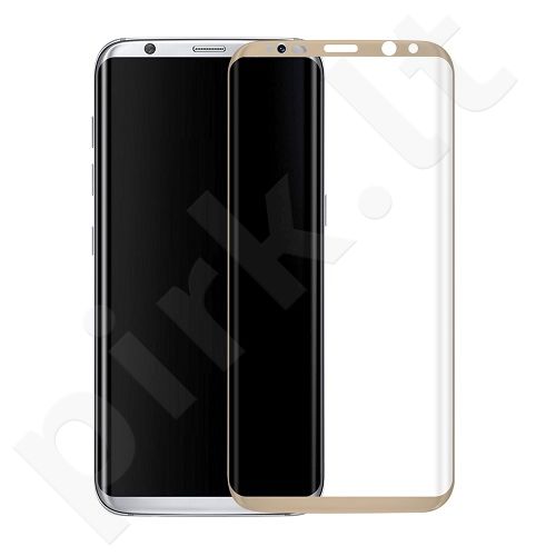 Tempered glass screen protector 3D, Samsung Galaxy S8 (gold)
