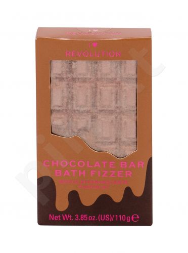 Makeup Revolution London I Heart Revolution, Chocolate Bar Bath Fizzer, vonios putos moterims, 110g, (Chocolate)