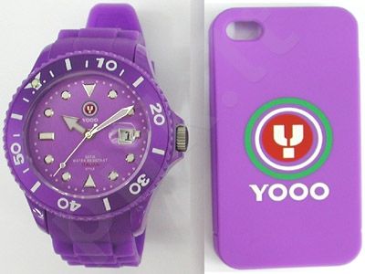 YOOO Gents Purple YW0008 vyriškas laikrodis