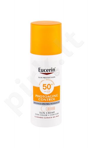 Eucerin Sun Photoaging Control, CC Cream, veido apsauga nuo saulės moterims ir vyrams, 50ml, (Medium)