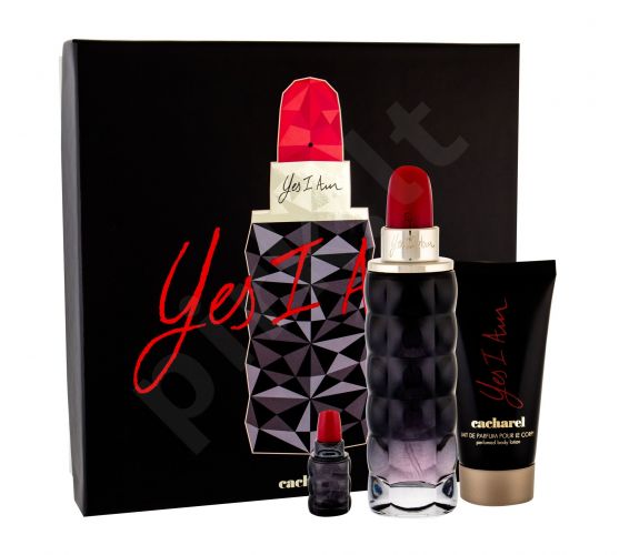Cacharel Yes I Am, rinkinys kvapusis vanduo moterims, (EDP 75 ml + EDP 5 ml  + kūno losjonas 50 ml) - Pirk.lt parduotuvė