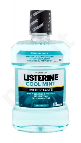Listerine Mouthwash, Cool Mint Mild Mint, burnos skalavimo skytis moterims ir vyrams, 1000ml