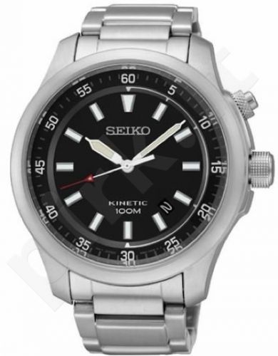 Laikrodis SEIKO SKA685P1 automatinis - BLACK DIAL S /S / STEEL apyrankė - 44mm - WR 100mt