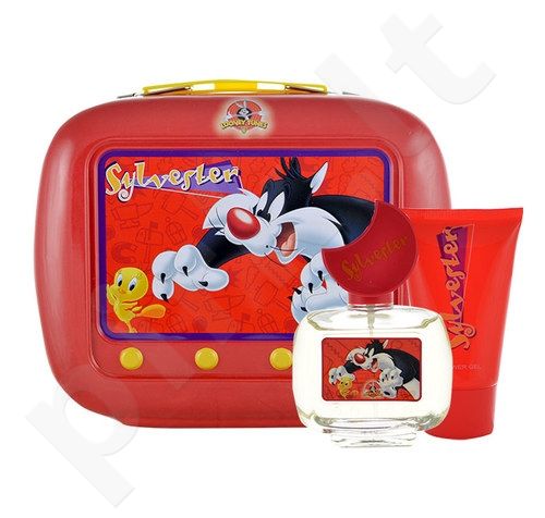 Looney Tunes Sylvester, rinkinys tualetinis vanduo moterims ir vyrams, (EDT 50ml + 75ml dušo želė)