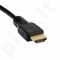 4World Kabelis HDMI - HDMI Greita sparta su Ethernet (v1.4), 3D, HQ, BLK, 10m