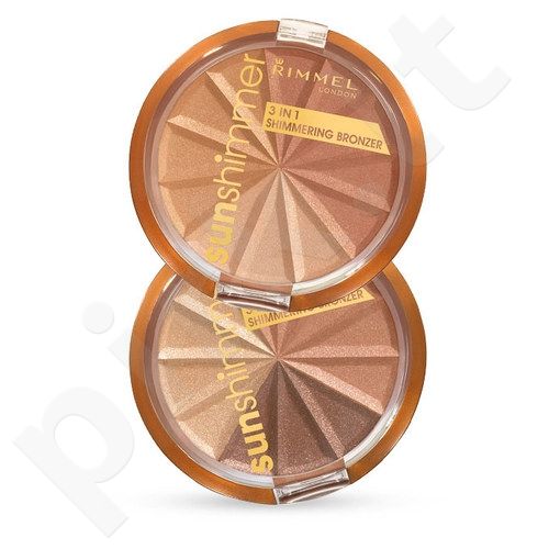 Rimmel London Sun Shimmer, 3in1, bronzantas moterims, 9,9g, (001 Gold Princess)