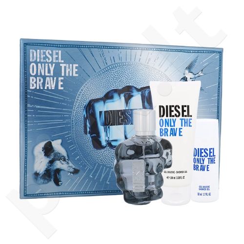 Diesel Only The Brave, rinkinys tualetinis vanduo vyrams, (EDT 75 ml + dušo želė 100 ml + dušo želė 50 ml)