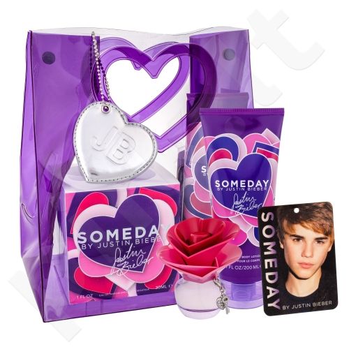 Justin Bieber Someday, rinkinys kvapusis vanduo moterims, (EDP 30 ml + kūno losjonas 200 ml + Room Freshener)