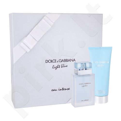 Dolce&Gabbana Eau Intense, Light Blue, rinkinys kvapusis vanduo moterims, (EDP 50 ml + kūno kremas 100 ml)