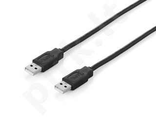 Equip USB 2.0 kabelis AM- AM 3m juodas dvigubo ekranavimo