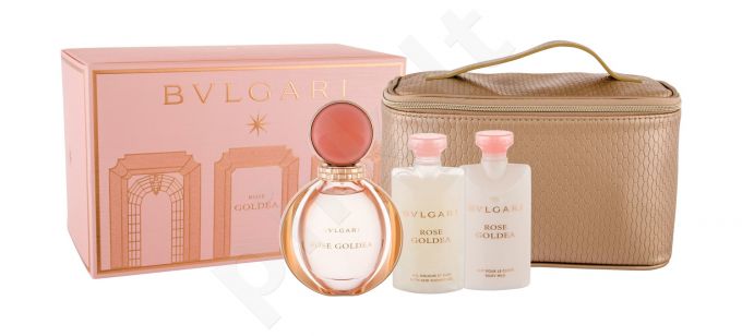 Bvlgari Rose Goldea, rinkinys kvapusis vanduo moterims, (EDP 90 ml + kūno  losjonas 75 ml + dušo želė 75 ml + kosmetika krepšys) - Pirk.lt parduotuvė