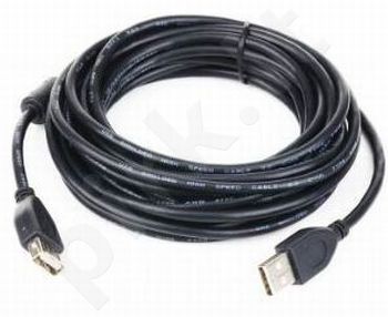 Gembird AM-AF kabelis, ilgintuvas USB 2.0 1.8M feritas