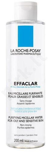 La Roche-Posay Effaclar, micelinis vanduo moterims, 200ml