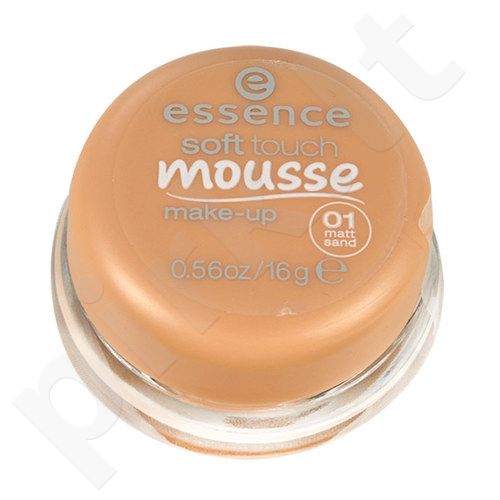 Essence Soft Touch, Mousse, makiažo pagrindas moterims, 16g, (01 Matt Sand)