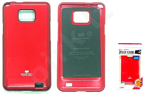 Samsung Galaxy S2 dėklas JELLY Mercury raudonas