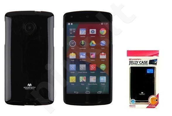 Motorola Nexus 6 dėklas JELLY Mercury juodas