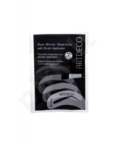 Artdeco Eye Brow Stencils, With Brush Applicator, Eyebrow kompaktinė pudra moterims, 5pc