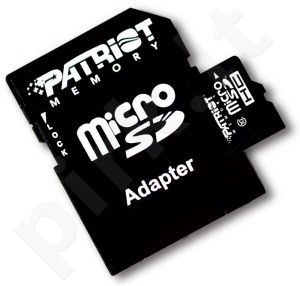 Atminties kortelė Patriot LX microSDHC 16GB CL10 + Adapteris
