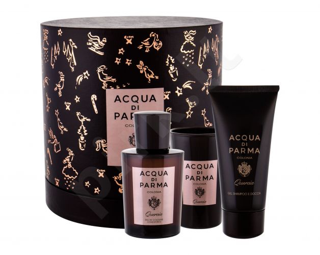 Acqua di Parma Quercia, Colonia, rinkinys Eau de odekolonas vyrams, (Eau de Cologne 100 ml + žvakė 75 ml)