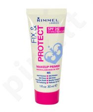Rimmel London Fix & Protect, Makeup Primer SPF25, makiažo pagrindo bazė moterims, 30ml, (005)