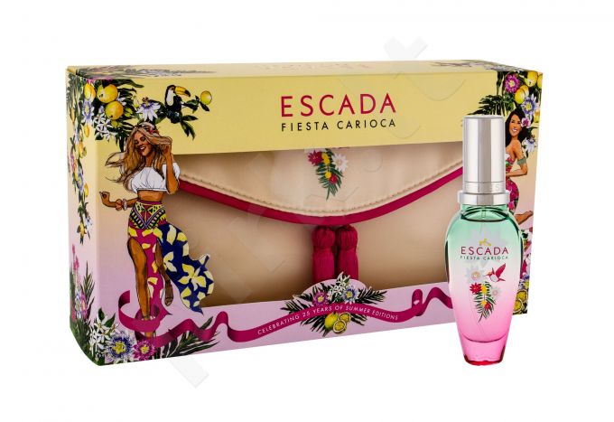 ESCADA Fiesta Carioca, rinkinys tualetinis vanduo moterims, (EDT 30 ml + kosmetika krepšys)
