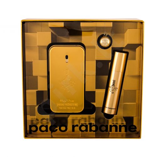 Paco Rabanne 1 Million, rinkinys tualetinis vanduo vyrams, (EDT 50 ml + EDT 10 ml + raktų pakabukas)