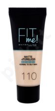 Maybelline Fit Me!, Matte + Poreless, makiažo pagrindas moterims, 30ml, (110 Porcelain)