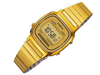 Casio Retro Collection LA670WGA-9DF moteriškas laikrodis Chronograph