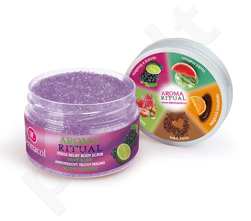 Dermacol Aroma Ritual, Grape & Lime, kūno pilingas moterims, 200g