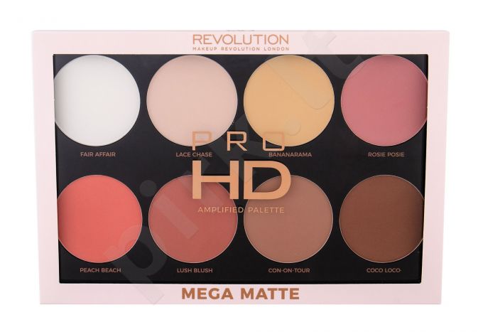 Makeup Revolution London Pro HD, Amplified Palette, kompaktinė pudra moterims, 32g, (Mega Matte)