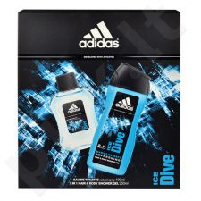 Adidas Ice Dive, rinkinys tualetinis vanduo vyrams, (EDT 100ml + 250ml dušo želė)