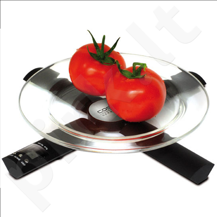 Caso X3 Kitchen Scales, up to 3kg, Digital clock, Countdown timer with alarm, Black