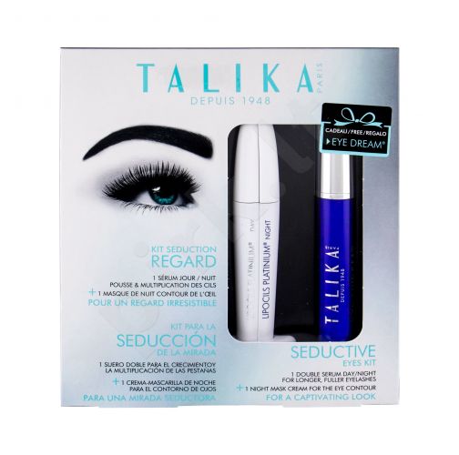 Talika Platinium, Lipocils, rinkinys blakstienų priežiūrai moterims, (Daily and Night Serum for Eyelashes 17 ml + Night Mask Eye Dream 15 ml)