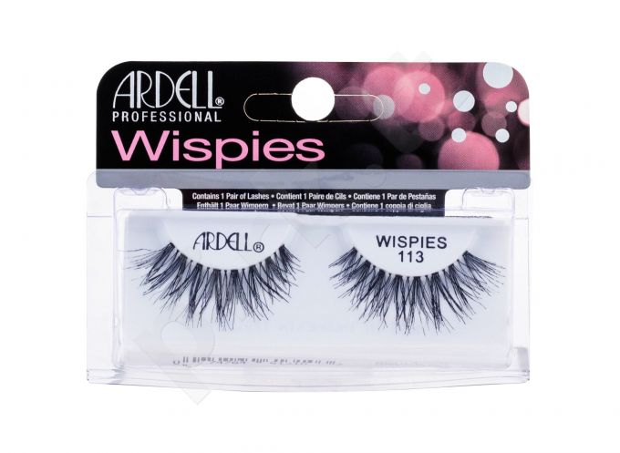 Ardell Wispies, 113, dirbtinės blakstienos moterims, 1pc, (Black)