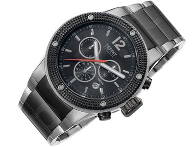 Esprit EL101281F05 Anteros Black vyriškas laikrodis-chronometras