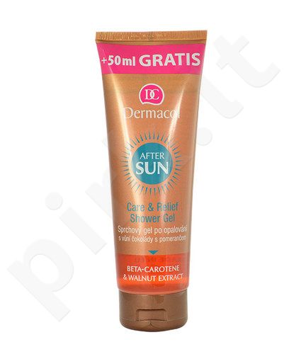 Dermacol After Sun, After Sun Care & Relief Shower Gel, priežiūra po deginimosi moterims, 250ml